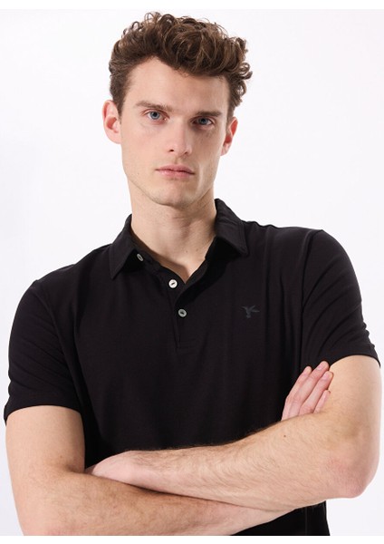 Siyah Erkek Polo Yaka Regular Fit Polo T-Shirt FC4SM-TST 0250 fırsatları