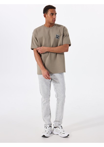 Gmg Fırenze Haki Erkek Oversize T-Shirt GU25MSS03016