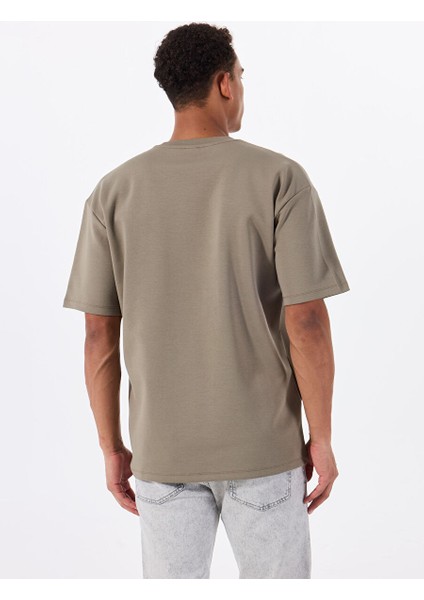 Gmg Fırenze Haki Erkek Oversize T-Shirt GU25MSS03016