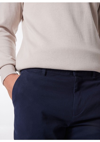 Lacivert Erkek Basic Düz Chino Pantolon MML4WM-PNT9515