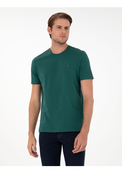 Koyu Yeşil Slim Fit Basic Tişört