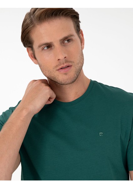 Koyu Yeşil Slim Fit Basic Tişört