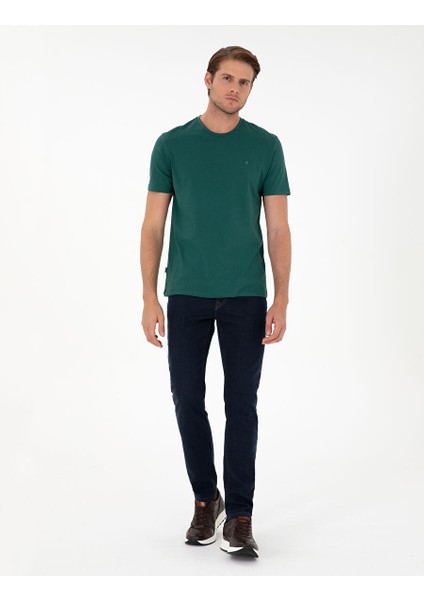 Koyu Yeşil Slim Fit Basic Tişört
