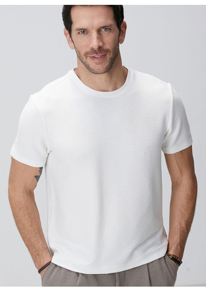 Ekru Erkek Comfort Fit T-Shirt 1094091