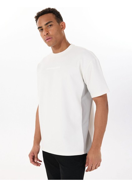 Gmg Fırenze Ekru Erkek Oversize T-Shirt GU25MSS03020