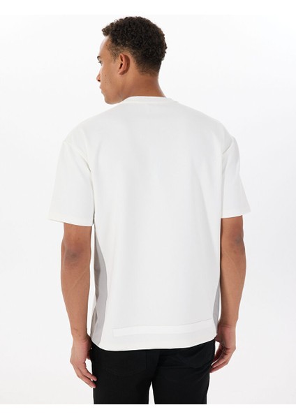 Gmg Fırenze Ekru Erkek Oversize T-Shirt GU25MSS03020