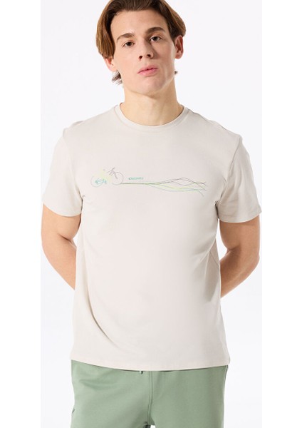 D5SM-TST3707 Taş Bisiklet Yaka Relaxed Fit Baskılı T-Shirt