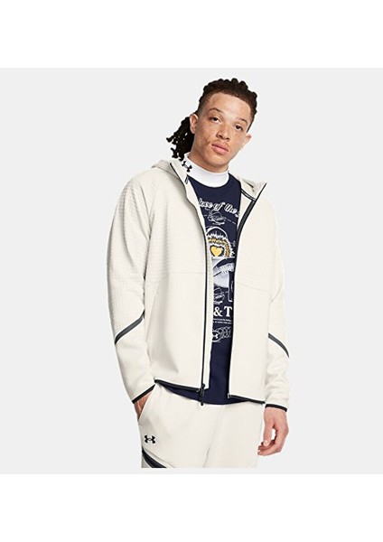 Erkek Ua Unstoppable Fleece Grid Tam Fermuarlı Sweatshirt 1386543-110