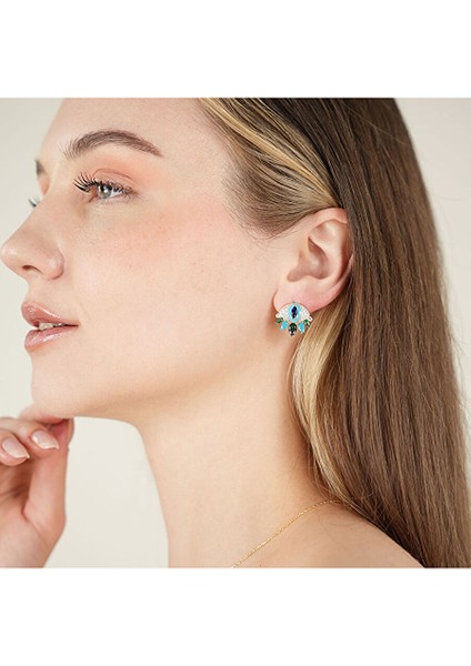 Enamel Blue Eye Küpe