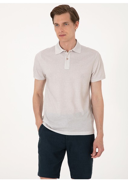 Bej Erkek Slim Fit Polo T-Shirt Vesp modelleri