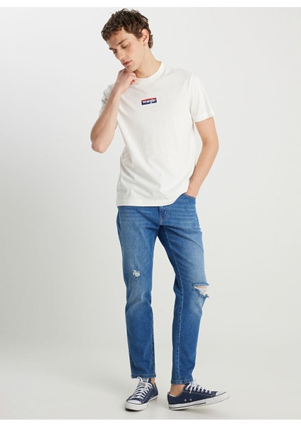 Ekru Erkek Regular Fit T-Shirt W2510527102 Regular Fit Small Logo