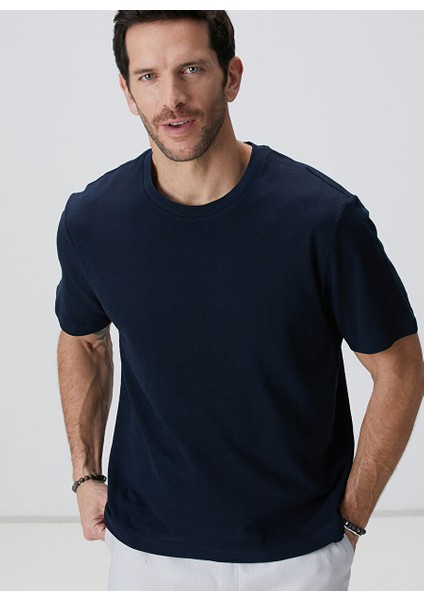 Lacivert Erkek Comfort Fit T-Shirt 1093863 fırsatları