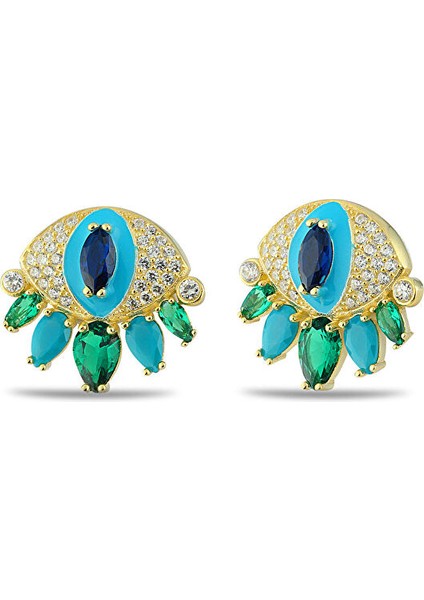 Enamel Blue Eye Küpe