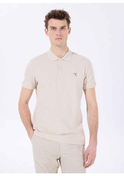 Bej Erkek Basic %100 Pamuk Kıvrılmaz Yaka Serin Tutma Özellikli Polo T-Shirt F5SM-TST 2779 modelleri