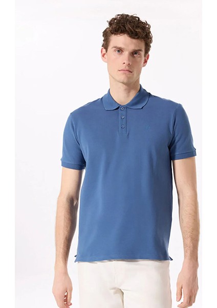 Mavi Erkek Basic Düz Polo T-Shirt Legolas Y