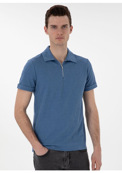 Mavi Erkek Slim Fit Polo T-Shirt Tıssel modelleri