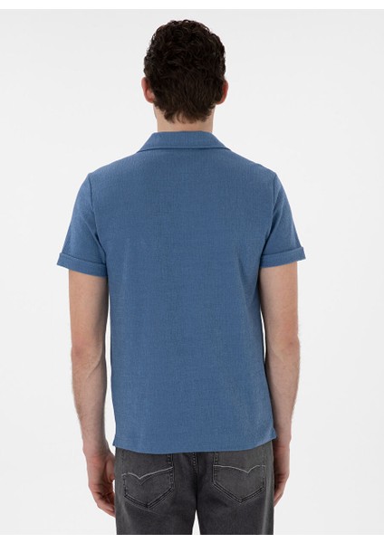 Mavi Erkek Slim Fit Polo T-Shirt Tıssel indirimleri