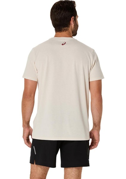 Bej Erkek Normal Baskılı T-Shirt 2031E659-201 Asıcs Chest Logo Ss Te modelleri