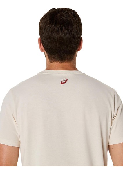 Bej Erkek Normal Baskılı T-Shirt 2031E659-201 Asıcs Chest Logo Ss Te indirimleri