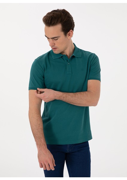 Yeşil Erkek Slim Fit Polo T-Shirt Sunny modelleri