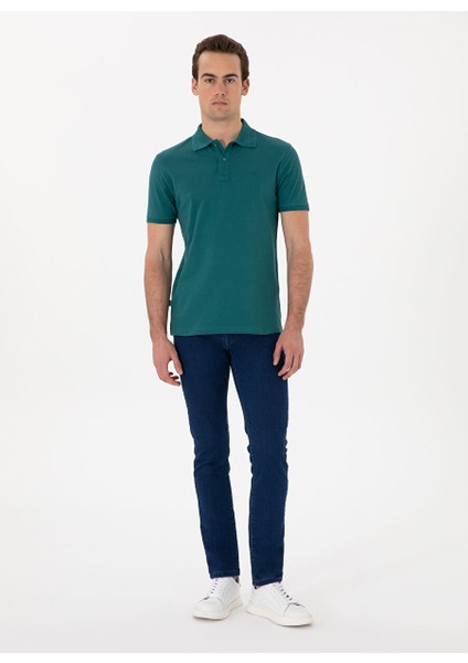 Yeşil Erkek Slim Fit Polo T-Shirt Sunny fırsatları