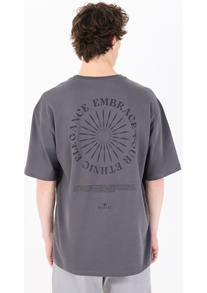 Antrasit Erkek Loose Fit Baskılı T-Shirt M5SM-TST1436 indirimleri