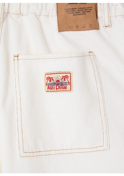 Kırık Beyaz Erkek Standart Denim Şort MJOZ09AE25OFFWHI fiyatları