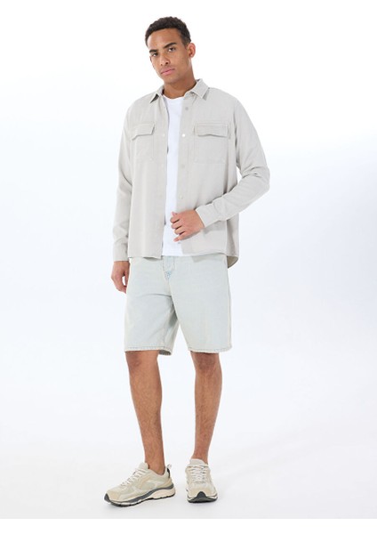 Gmg Fırenze Gri Erkek Regular Fit Gömlek GU24MFW02201