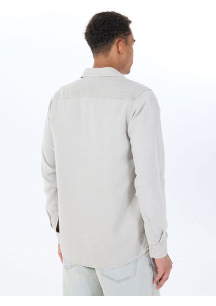 Gmg Fırenze Gri Erkek Regular Fit Gömlek GU24MFW02201