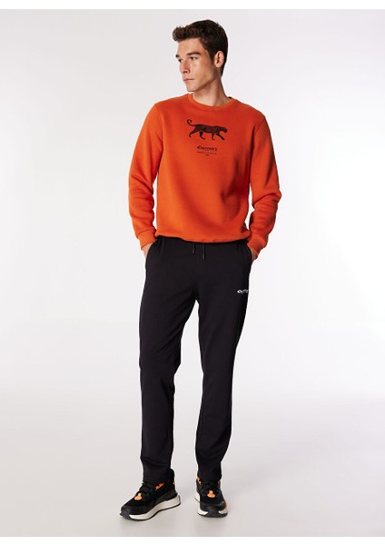 Koyu Turuncu Erkek Bisiklet Relaxed Baskılı Sweatshirt D4WM-SWT3247 fiyatları