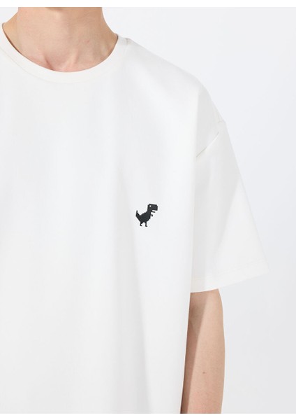 Gmg Fırenze Ekru Erkek Oversize T-Shirt GU25MSS03018
