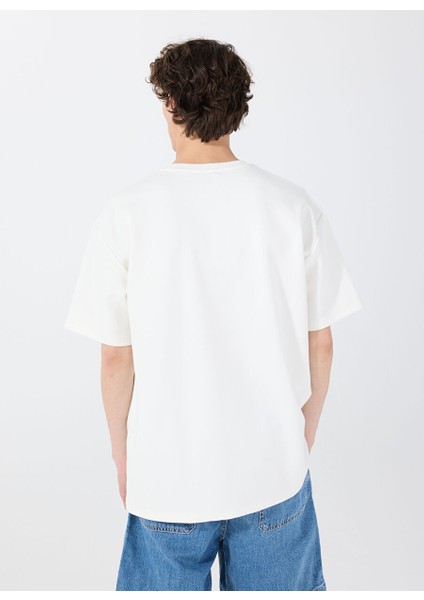 Gmg Fırenze Ekru Erkek Oversize T-Shirt GU25MSS03018