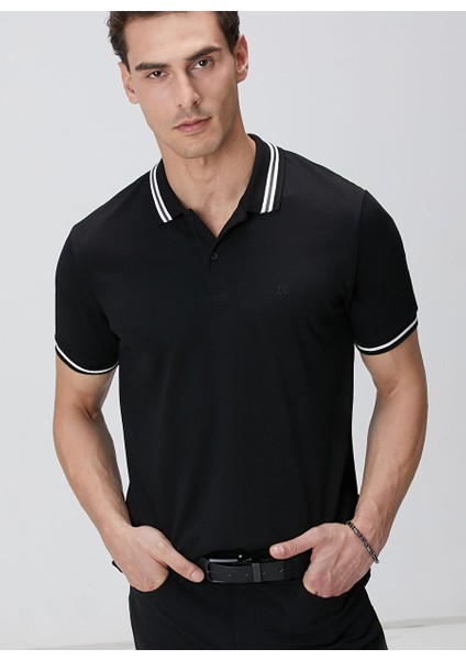 Siyah Erkek Slim Fit T-Shirt 1094080