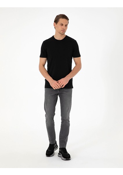 Siyah Slim Fit Basic Tişört