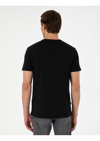 Siyah Slim Fit Basic Tişört