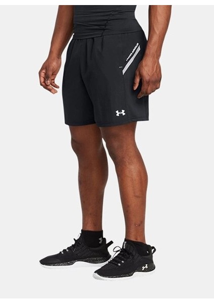 1385978-002 Ua Tech Utility Shorts Siyah Lastikli Bel Normal Kalıp Erkek Şort