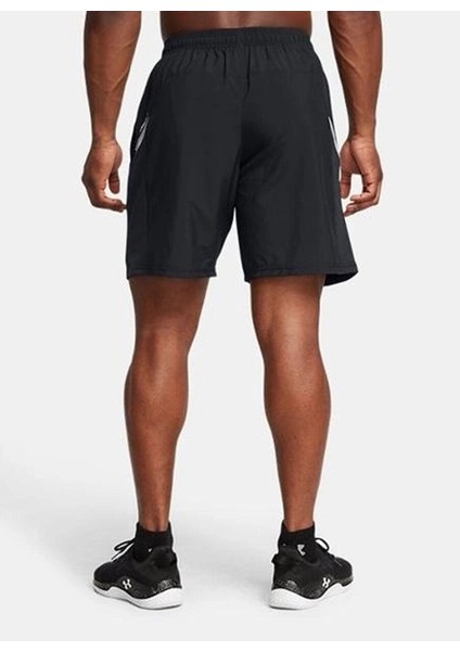 1385978-002 Ua Tech Utility Shorts Siyah Lastikli Bel Normal Kalıp Erkek Şort