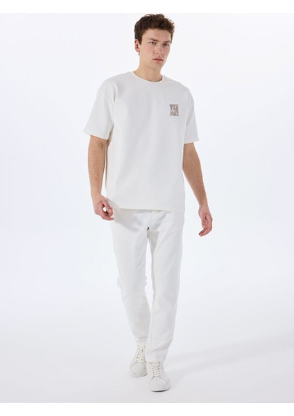 Gmg Fırenze Ekru Erkek Oversize T-Shirt GU25MSS03017