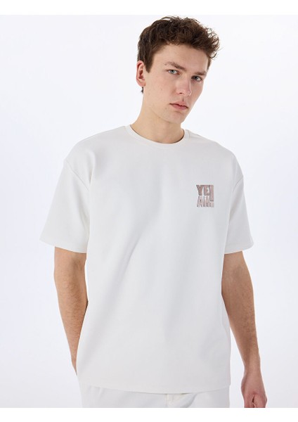 Gmg Fırenze Ekru Erkek Oversize T-Shirt GU25MSS03017