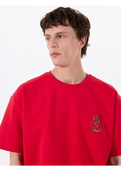 Gmg Fırenze Kırmızı Erkek Oversize T-Shirt GU25MSS03015