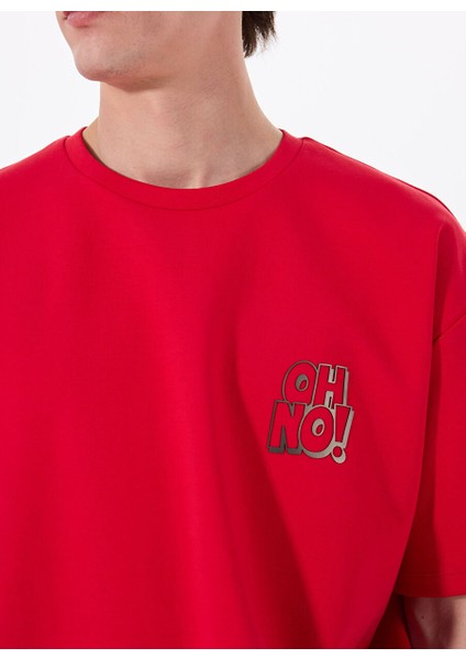 Gmg Fırenze Kırmızı Erkek Oversize T-Shirt GU25MSS03015