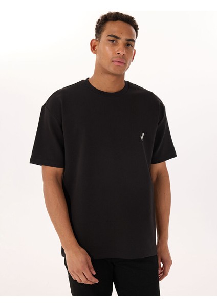 Gmg Fırenze Siyah Erkek Oversize T-Shirt GU25MSS03018