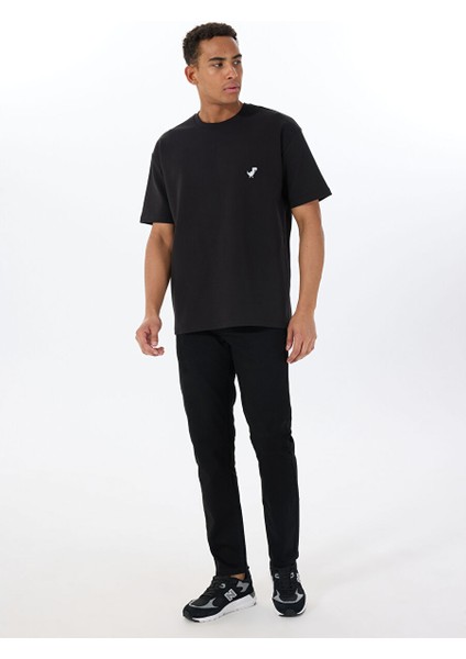 Gmg Fırenze Siyah Erkek Oversize T-Shirt GU25MSS03018