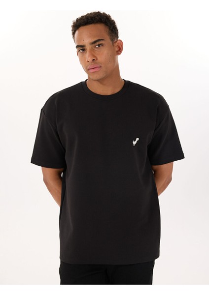 Gmg Fırenze Siyah Erkek Oversize T-Shirt GU25MSS03018