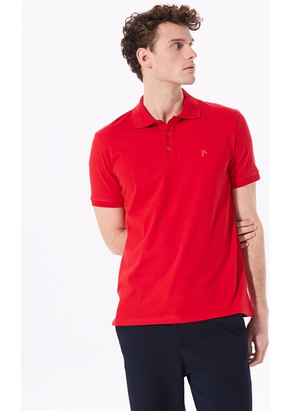 Kırmızı Erkek Regular Fit Düz Polo T-Shirt Legolas Y modelleri