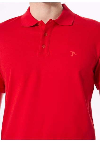 Kırmızı Erkek Regular Fit Düz Polo T-Shirt Legolas Y indirimleri
