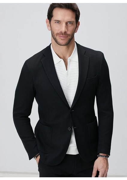 Siyah Erkek Slim Fit Ceket 1093946