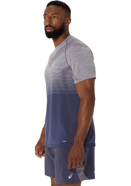 2011C398-501 Seamless Ss Top Gri Erkek Normal T-Shirt
