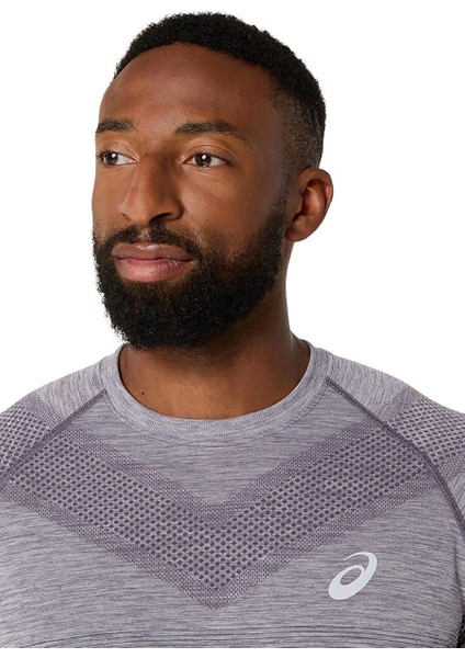 2011C398-501 Seamless Ss Top Gri Erkek Normal T-Shirt
