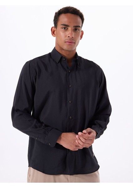 Gmg Fırenze Siyah Erkek Slim Fit Gömlek GU25MSS02214